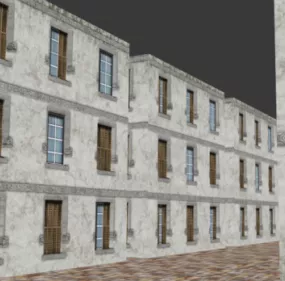 Vintage Residential Building 3d model