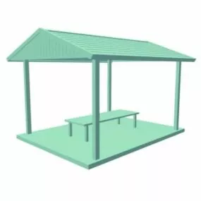 Rest Area Pavilion 3d model