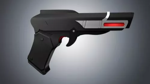 Black Short Gun 3d model