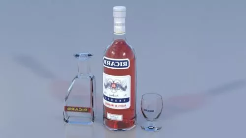 Bottle Beer With Label 3d model