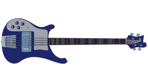 Electric Bass Guitar White 3d model