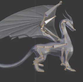 Western Dragon Rigged 3d model