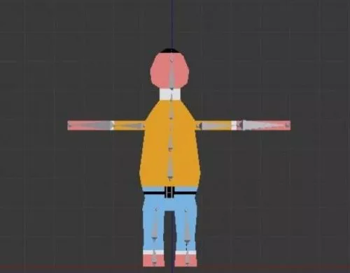 Rigged Stickman Character 3d model Rigged Stickman Character 3d model