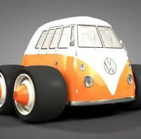 Toy Car Rigged 3d model