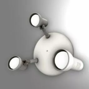 Three Bulbs Wall Lamp 3d model