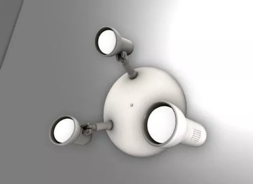 Three Bulbs Wall Lamp 3d model Three Bulbs Wall Lamp 3d model
