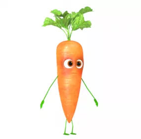Carrot Character Rigged 3d model