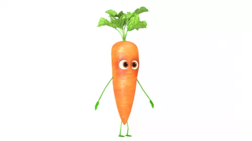 Carrot Character Rigged 3d model Carrot Character Rigged 3d model