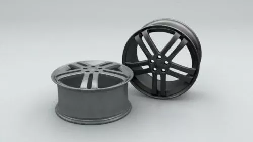 Chrome Rims For Car 3d model