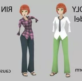 Tezuka Anime Character 3d model