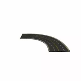 Curved Road Section 3d model