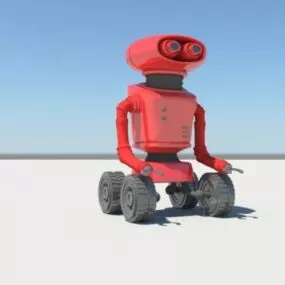Red Wall-e Robot 3d model