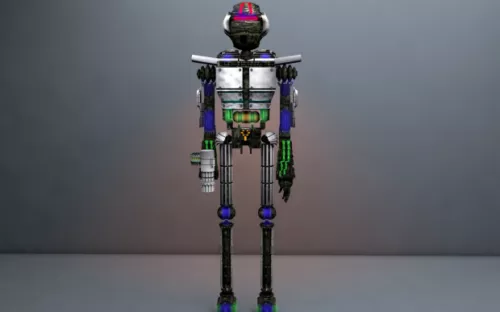 Rustic Mecha Futuristic Robot 3d model