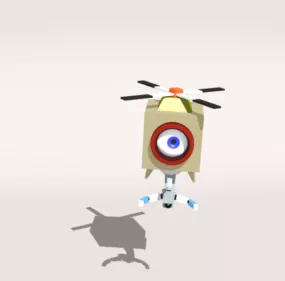 Flying Robot Baling Rigged 3d model