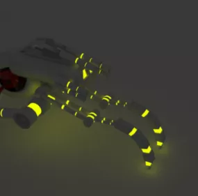 Robot Spider With Light System 3d model