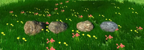 Rock Stone On Field 3d model Rock Stone On Field 3d model