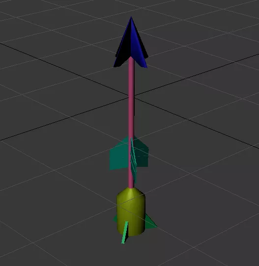 Lowpoly Rocket Arrow 3d model Lowpoly Rocket Arrow 3d model