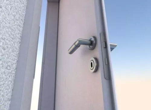 Room Door With Handle 3d model Room Door With Handle 3d model