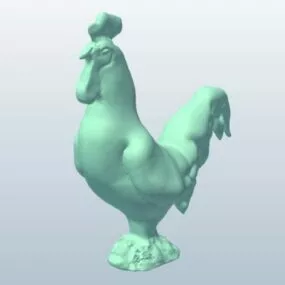 Rooster Figurine 3d model