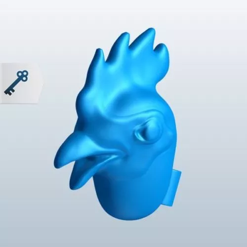 Rooster Head Lowpoly 3d model Rooster Head Lowpoly 3d model