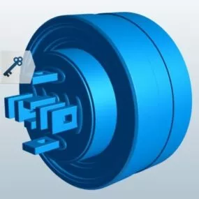 Industrial Rotating Electrical Connector 3d model