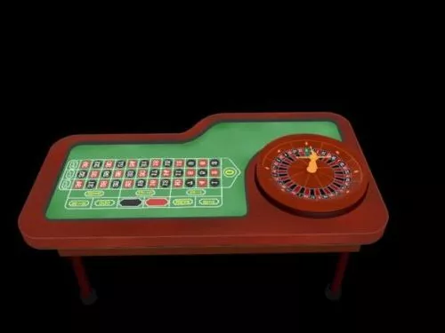 Craps Table With Die 3d model
