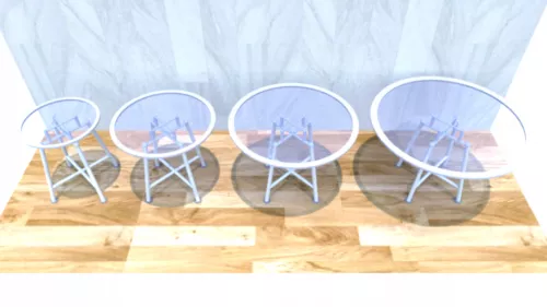 Round Glass Table Pack 3d model Round Glass Table Pack 3d model