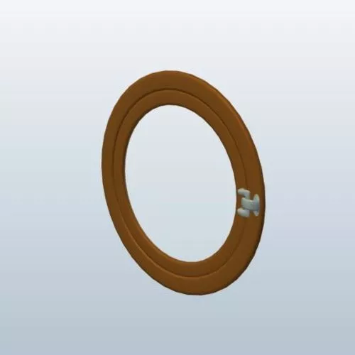 Rectangular Window White Frame 3d model