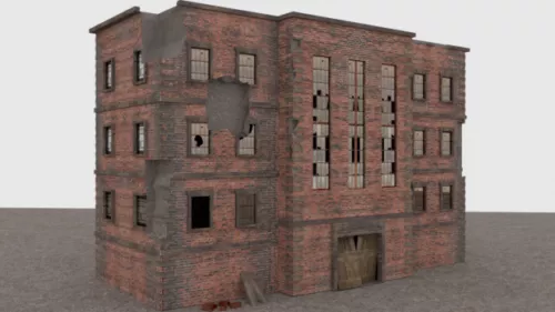 Scifi Dark City Building 3d model