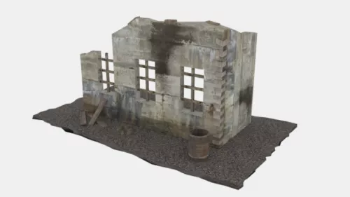 Old Ruin Wall 3d model Old Ruin Wall 3d model