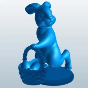 Bunny With Basket Easter Egg 3d model
