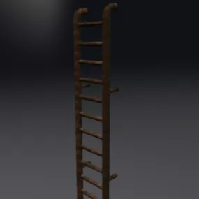Old Rust Ladder 3d model