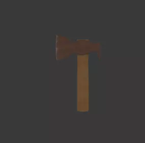 Small Rusty Axe 3d model
