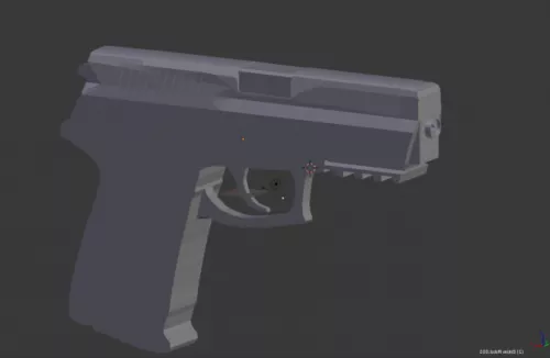 Gaming Pistol Gun 3d model