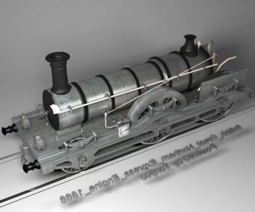 Vintage Steam Locomotive V1 3d model Vintage Steam Locomotive V1 3d model