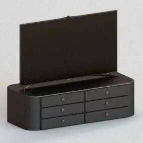 Samsung Smart Tv On Cabinet 3d model