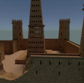 Sand Castle Buildings 3d model
