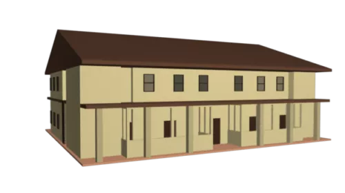 Small House Large Canopy 3d model