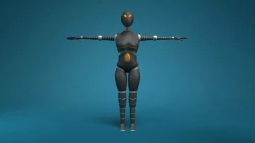 Scifi Fighter Robot, Humanoid Robot 3d model