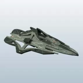Sci-fi Fighter Spaceship 3d model