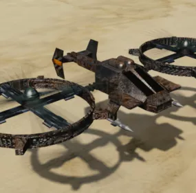 Sci-fi Drone Helicopter 3d model