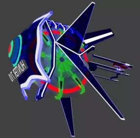 Sci-fi Drone Fish Shape 3d model