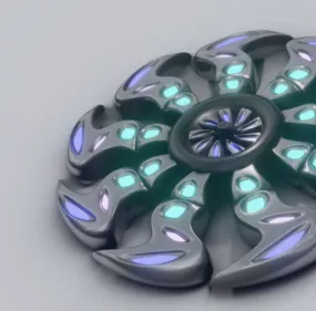 Sci-fi Flower Shape Weapons 3d model