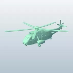 Rescue Utility Helicopter 3d model