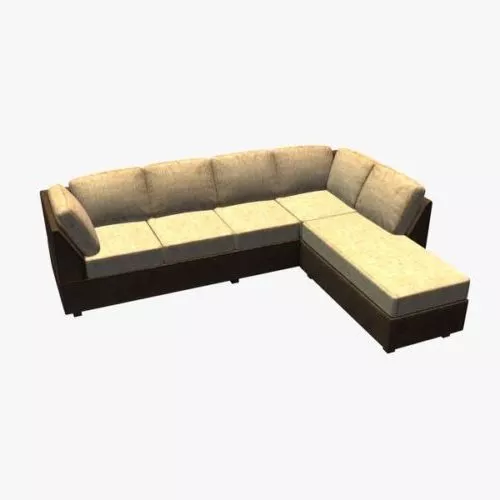 Yellow Sectional Sofa Design 3d model Yellow Sectional Sofa Design 3d model