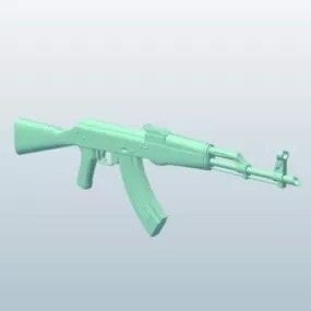 Assault Rifle Soviet Weapon 3d model