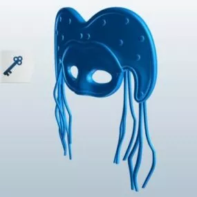 Sequin Jester Mask Fashion 3d model