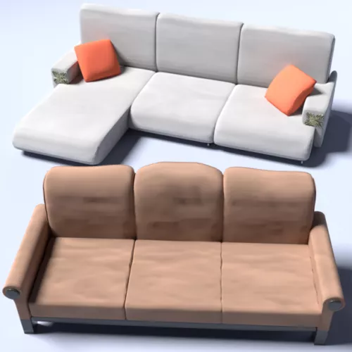 Couches Furniture 3d model Couches Furniture 3d model