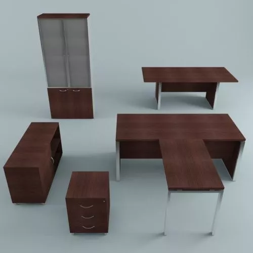 Set Of Table Cabinet Furniture 3d model Set Of Table Cabinet Furniture 3d model