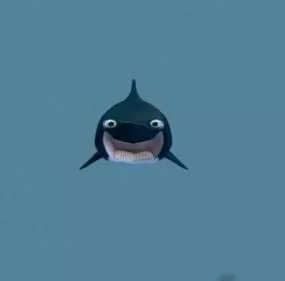 Shark Cartoon Chaarcter 3d model